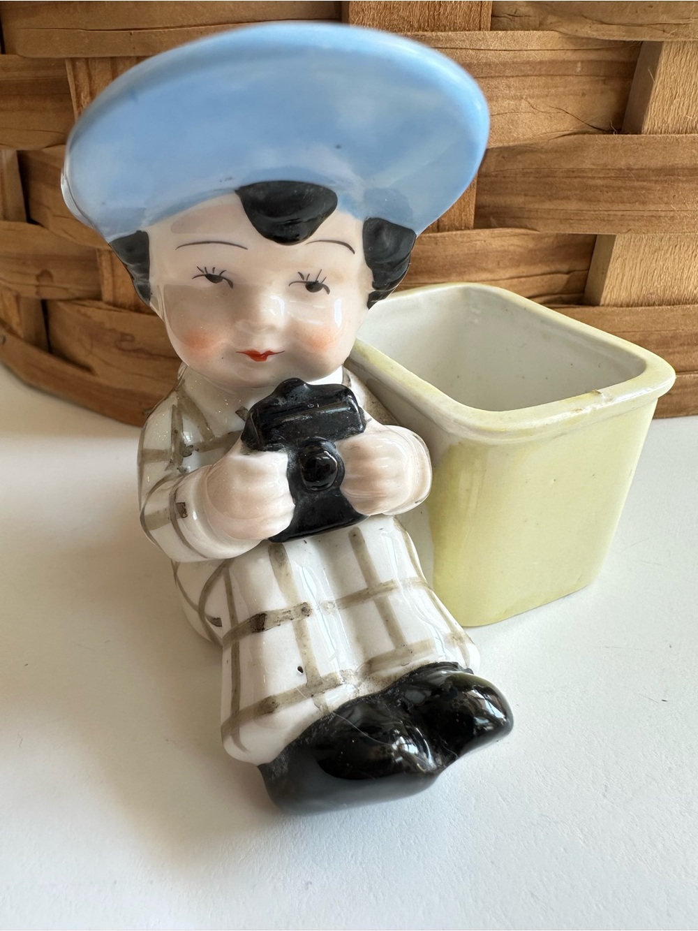 Vintage Little Boy Toothpick Holder